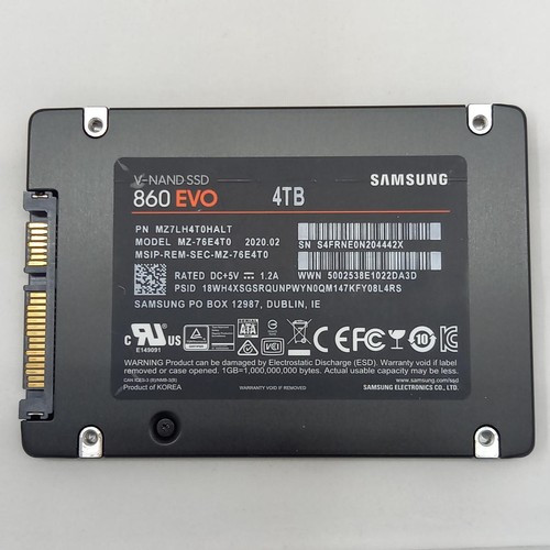 Samsung 860 evo 4tb sata - 4tb, 2.5"